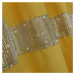 Dekorační závěs se zirkony s kroužky ANDRE mustard/hořčicová 140x250 cm (cena za 1 kus) MyBestHo