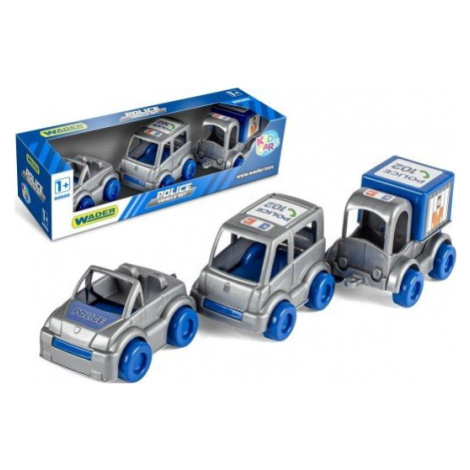 Auto policejní Kid Cars 3ks plast 10cm v krabičce 30x8x10cm 12m+ Wader
