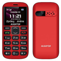 Aligator A720 4G Senior červený + nabíjecí stojánek