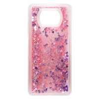 iWill Glitter Liquid Heart Case pro POCO X3 Pro Pink