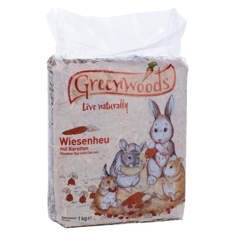 Výhodné balení Greenwoods seno z luk 3 kg - mrkev 3 kg