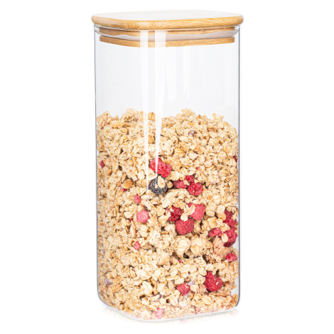 4Home Skleněná dóza na potraviny s víkem Bamboo, 1500 ml, 1500 ml