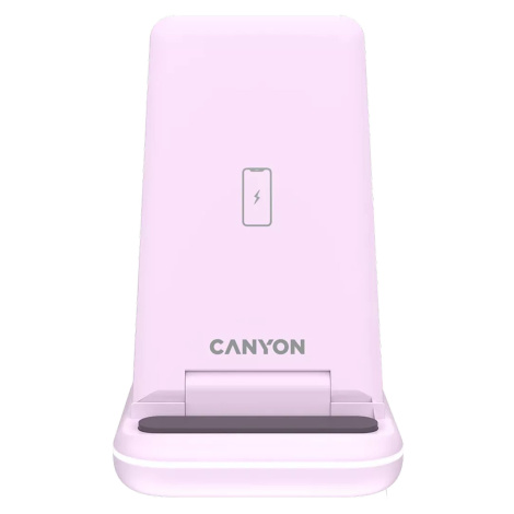 CANYON bezdrátová nabíječka 3v1, růžová - CNS-WCS304IP
