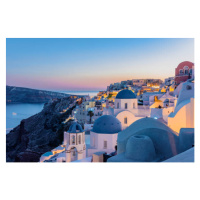 Fotografie Oia, Santorini Island, Cyclades, Greece. Twilight,, Francesco Riccardo Iacomino, (40 