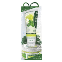 Naturalis Lime mint sprchový gel 250 ml + cukrový tělový peeling 300 g dárková sada