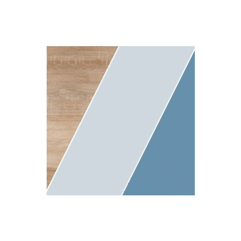 ArtCross Noční stolek KITTY | KIT-12 Barva: Dub sonoma světlá / blankytná / modrá