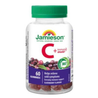 Jamieson Vitamin C+ Immune Shield Gummies s příchutí bezu 60 pastilek