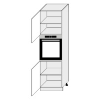 ArtExt Kuchyňská skříňka vysoká pro vestavnou troubu PLATINIUM | D14RU 2D Barva korpusu: Lava