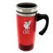 FotbalFans Cestovní hrnek Liverpool FC, červený, znak klubu, 450 ml