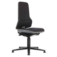 bimos Pracovní otočná židle NEON, patky, permanentní kontakt, textil, šedý flexibilní pás