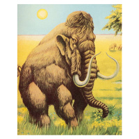 Ilustrace Woolly Mammoth, CSA Images, 30 × 40 cm