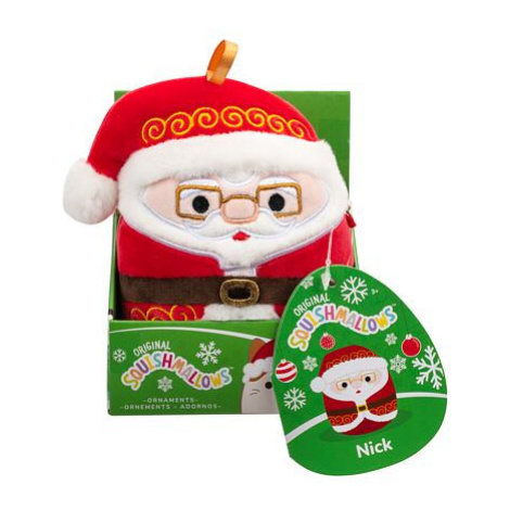 SQUISHMALLOWS Vánoční ozdoba Santa s brýlemi - Nick, 10 cm