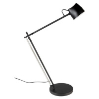 Černá stolní lampa s kovovým stínidlem (výška 42 cm) Logan – White Label