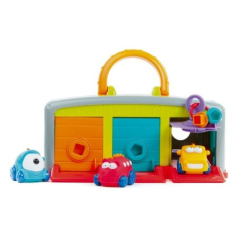 Garáž s autíčky 3ks + doplňky plast 30x14x13cm Teddies