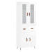 vidaXL Skříň highboard lesklá bílá 69,5 x 34 x 180 cm kompozitní dřevo