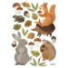 Arch samolepek 30x42 cm Woodland Rabbit & Friends – Lilipinso