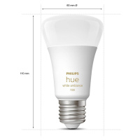 Philips Hue Philips Hue White Ambiance E27 8W LED žárovka, 2ks