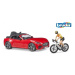 Bruder 3485 Roadster s cyklistkou