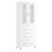 vidaXL Skříň highboard lesklá bílá 69,5 x 34 x 180 cm kompozitní dřevo