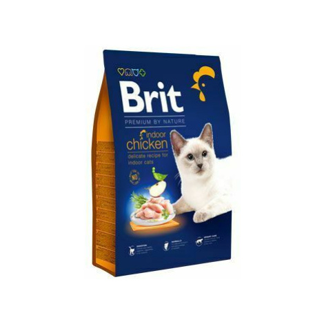 Brit Premium Cat by Nature Indoor Chicken 8kg + Churu ZDARMA
