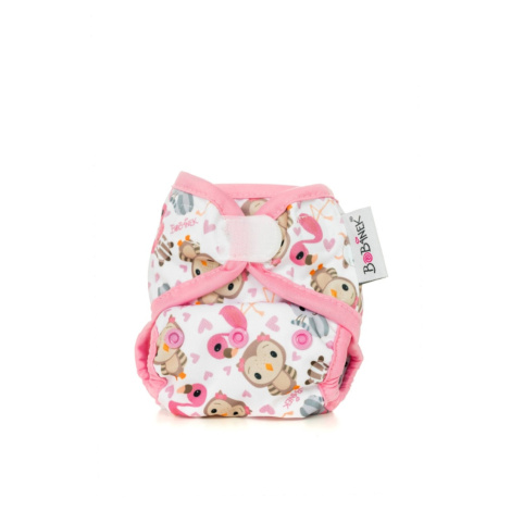 Bobánek Novorozenecké svrchní kalhotky suchý zip 1 ks růžová zvířátka