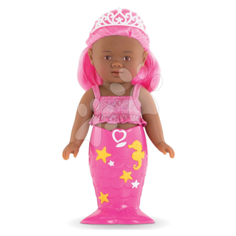 Panenka Mořská panna Melia Mini Mermaid Corolle s hnědýma očima a růžovými vlasy 20 cm