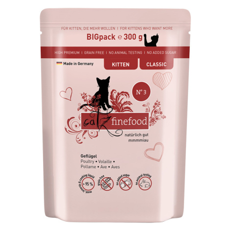 Catz finefood Kitten 24 × 300 g - výhodné balení - drůbeží