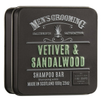 Scottish Fine Soaps Vetiver and Sandalwood tuhý šampon v plechu 100g