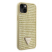 Guess hard kryt na iPhone 14 6.1" Gold Rhinestones Triangle Metal Logo