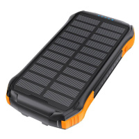 Choetech B658 solární powerbanka 2x USB 10000mAh Qi 5W (černá a oranžová)