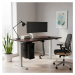 Rauman Výškově nastavitelný stůl OfficeTech A, 120 x 80 cm, šedá podnož, wenge