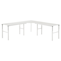 Treston Rohový stůl řady TP, ruční přestavování výšky, pro 2 základní stoly, hloubka 700 mm
