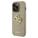 Guess PU Perforated 4G Glitter Metal Logo kryt iPhone 14 Pro Max zlatý