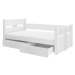 ArtAdrk Jednolůžková postel BIBI | 80 x 180 cm Barva: Bílá / truffla