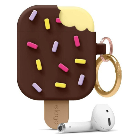 elago Airpods Icecream Case Dark Brown Hnědá