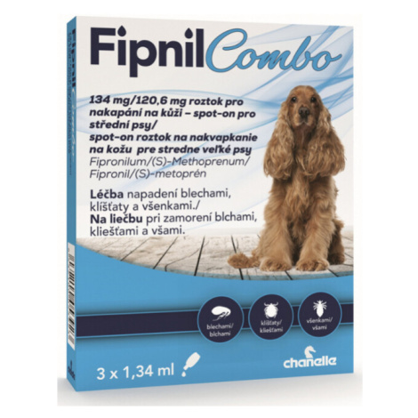 Fipnil Combo 134/120.6 mg spot-on Dog M 3x1.34 ml