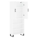 vidaXL Skříň highboard bílá 69,5 x 34 x 180 cm kompozitní dřevo