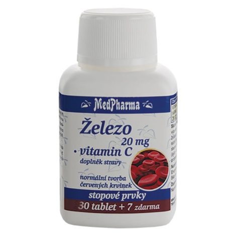 Medpharma Železo 20 mg + vitamin C 37 tablet