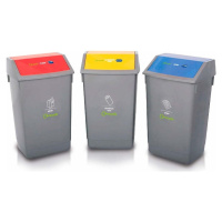 Sada 3 košů na tříděný odpad Addis Recycle, 60 l