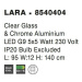 NOVA LUCE závěsné svítidlo LARA čiré sklo a chromová základna G9 5x5W 230V IP20 bez žárovky 8540