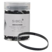 Sibel Hair Elastics - afro gumičky, 500 ks ø45 mm KYRA - černé