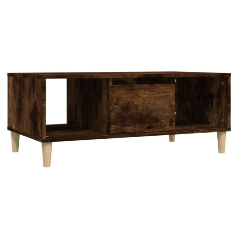 vidaXL Konferenční stolek kouřový dub 90x50x36,5 cm kompozitní dřevo