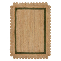 Flair Rugs koberce Kusový koberec Grace Jute Natural/Green - 120x170 cm