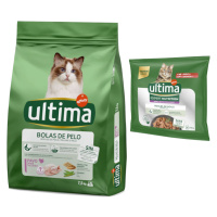 Ultima Cat granule + Ultima kapsičky zdarma - krocaní & rýže (7,5 kg) + hovězí a losos (4 x 70 g