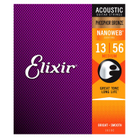 Elixir NANOWEB 16102 - Struny na akustickou kytaru - sada