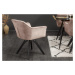 LuxD Designová otočná židle Giuliana šampaňský samet - Skladem