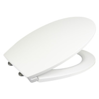 Samozavírací WC sedátko slim, duroplast, bílé, s odnímatelnými panty CLICK CSS114S