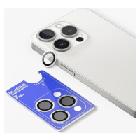 Blueo Sapphire Crystal Stainless Steel Camera Lens Protector Silver iPhone 15 Pro Max BSCL-I15PR