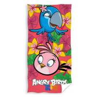CARBOTEX Osuška Angry Birds Rio růžová 70x140 cm