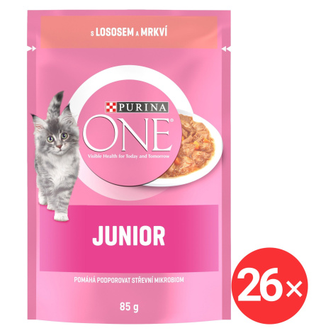 Purina ONE Junior kapsičky pro koťata losos ve šťávě 26x85 g